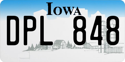 IA license plate DPL848