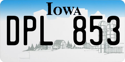 IA license plate DPL853
