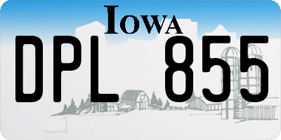 IA license plate DPL855