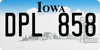 IA license plate DPL858
