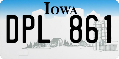 IA license plate DPL861