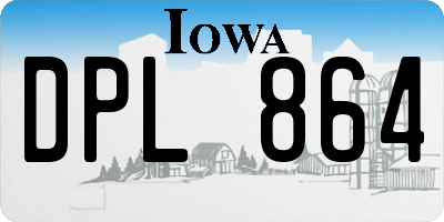IA license plate DPL864