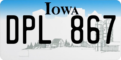 IA license plate DPL867