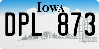 IA license plate DPL873