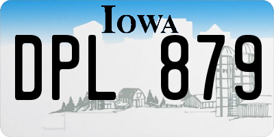 IA license plate DPL879