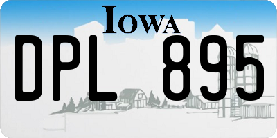 IA license plate DPL895