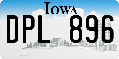 IA license plate DPL896