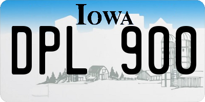 IA license plate DPL900