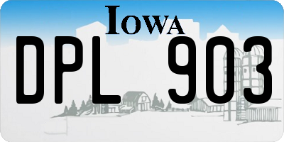 IA license plate DPL903