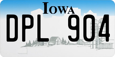IA license plate DPL904