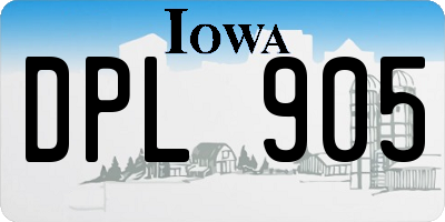 IA license plate DPL905