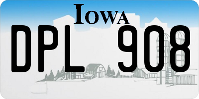 IA license plate DPL908