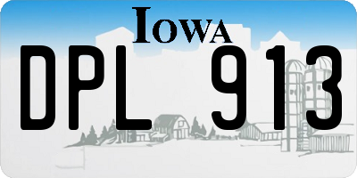 IA license plate DPL913