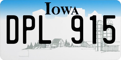 IA license plate DPL915
