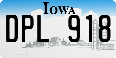 IA license plate DPL918