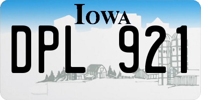 IA license plate DPL921