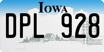 IA license plate DPL928