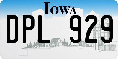IA license plate DPL929