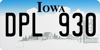 IA license plate DPL930