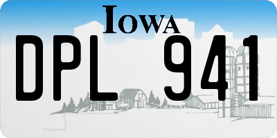 IA license plate DPL941