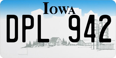 IA license plate DPL942