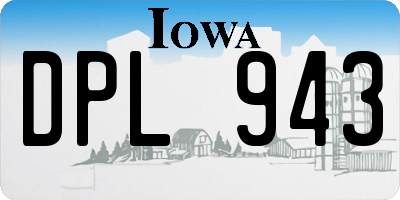 IA license plate DPL943