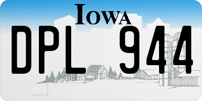 IA license plate DPL944