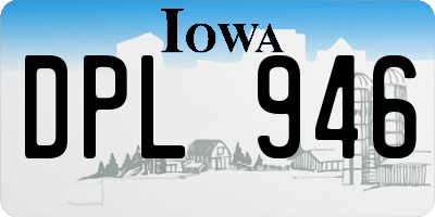 IA license plate DPL946