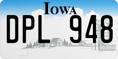 IA license plate DPL948