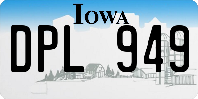 IA license plate DPL949