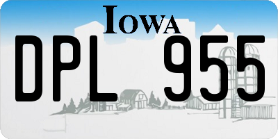 IA license plate DPL955