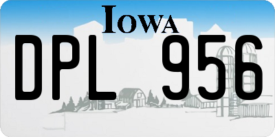 IA license plate DPL956