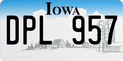 IA license plate DPL957