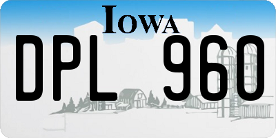 IA license plate DPL960