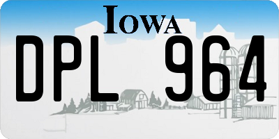 IA license plate DPL964