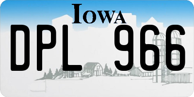 IA license plate DPL966