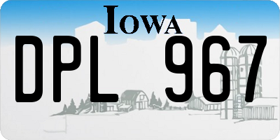 IA license plate DPL967