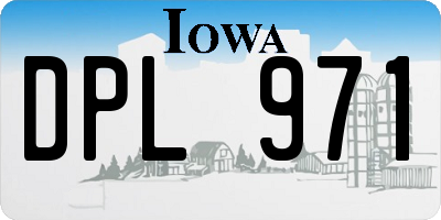 IA license plate DPL971