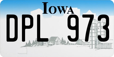 IA license plate DPL973