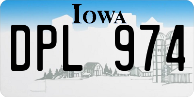IA license plate DPL974
