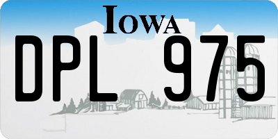 IA license plate DPL975