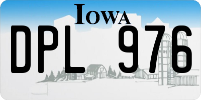 IA license plate DPL976