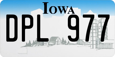 IA license plate DPL977