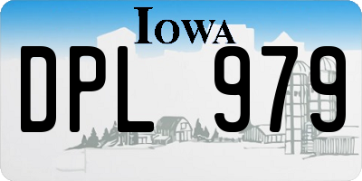 IA license plate DPL979