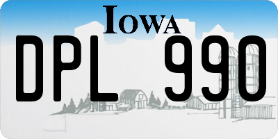 IA license plate DPL990