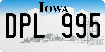 IA license plate DPL995