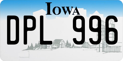 IA license plate DPL996