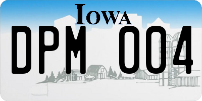 IA license plate DPM004
