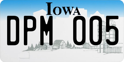 IA license plate DPM005