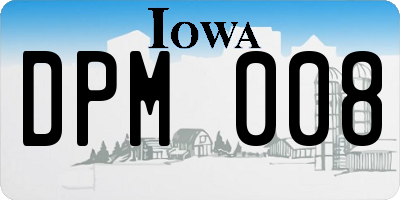 IA license plate DPM008
